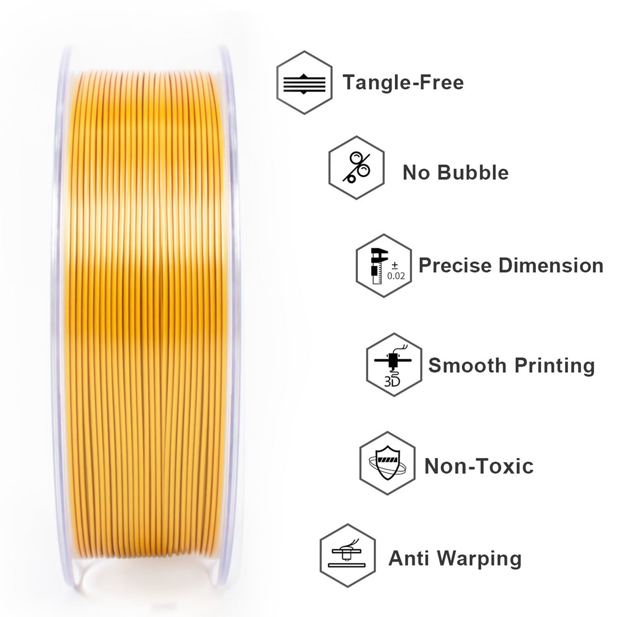 Geeetech Anti-silk type 3D Printer PLA Filament 1kg Toughness Enhanced Filament with 1.75mm Dimensional Accuracy +/-0.03mm, 1080 Feet per Roll, Vacuum Packaging Three-color blue, purple and black
