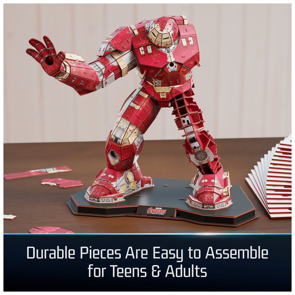 4D Build, Marvel Hulkbuster 3D Puzzle Model Kit with Stand