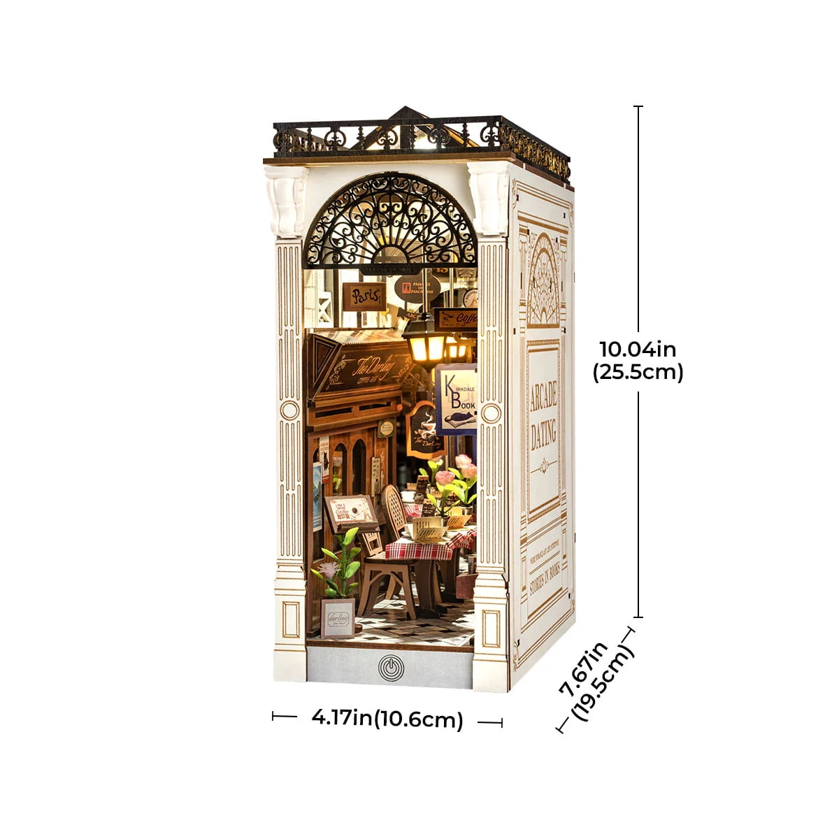 Rolife Book Nook 3D Jigsaw Puzzle Wooden Model Building Kit Decorative Bookend Stand DIY Bookshelf Insert Decor Gift for Teen Adults,Arcade Dating