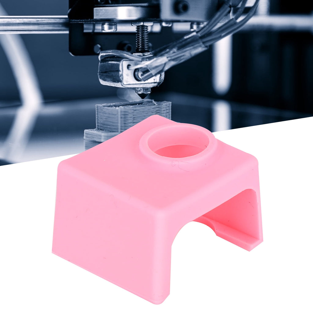 Aestri 3D Printer Silicone Sock MK10 Flexibility Heating Aluminum Block Protective Cover Pink