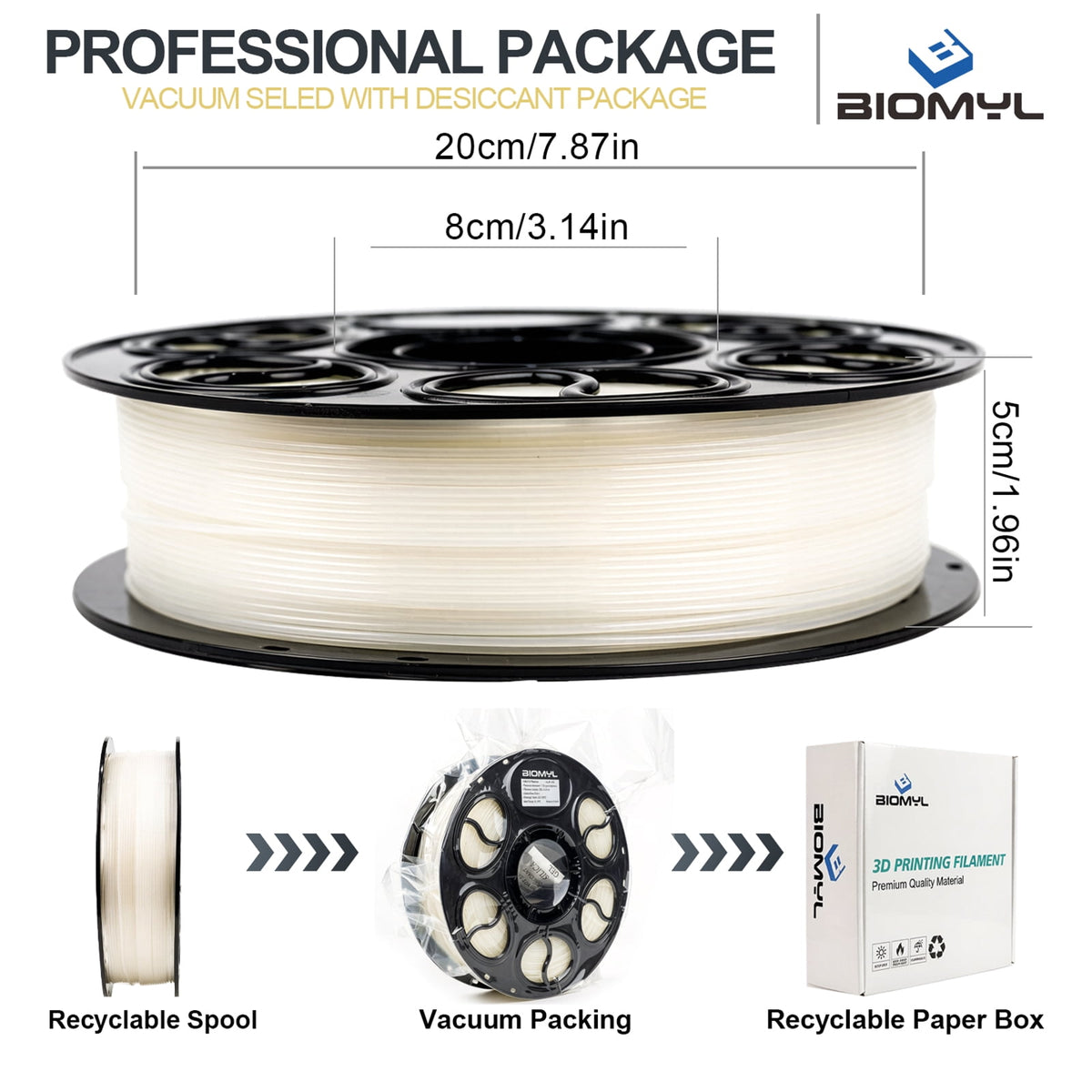 BIOMYL PLA 3D Printer Filament, PLA Filament 1.75mm Metal Gradient Color silk PLA, Tri Gold/Silver/Copper, 1kg Spool, Accuracy +/- 0.03mm