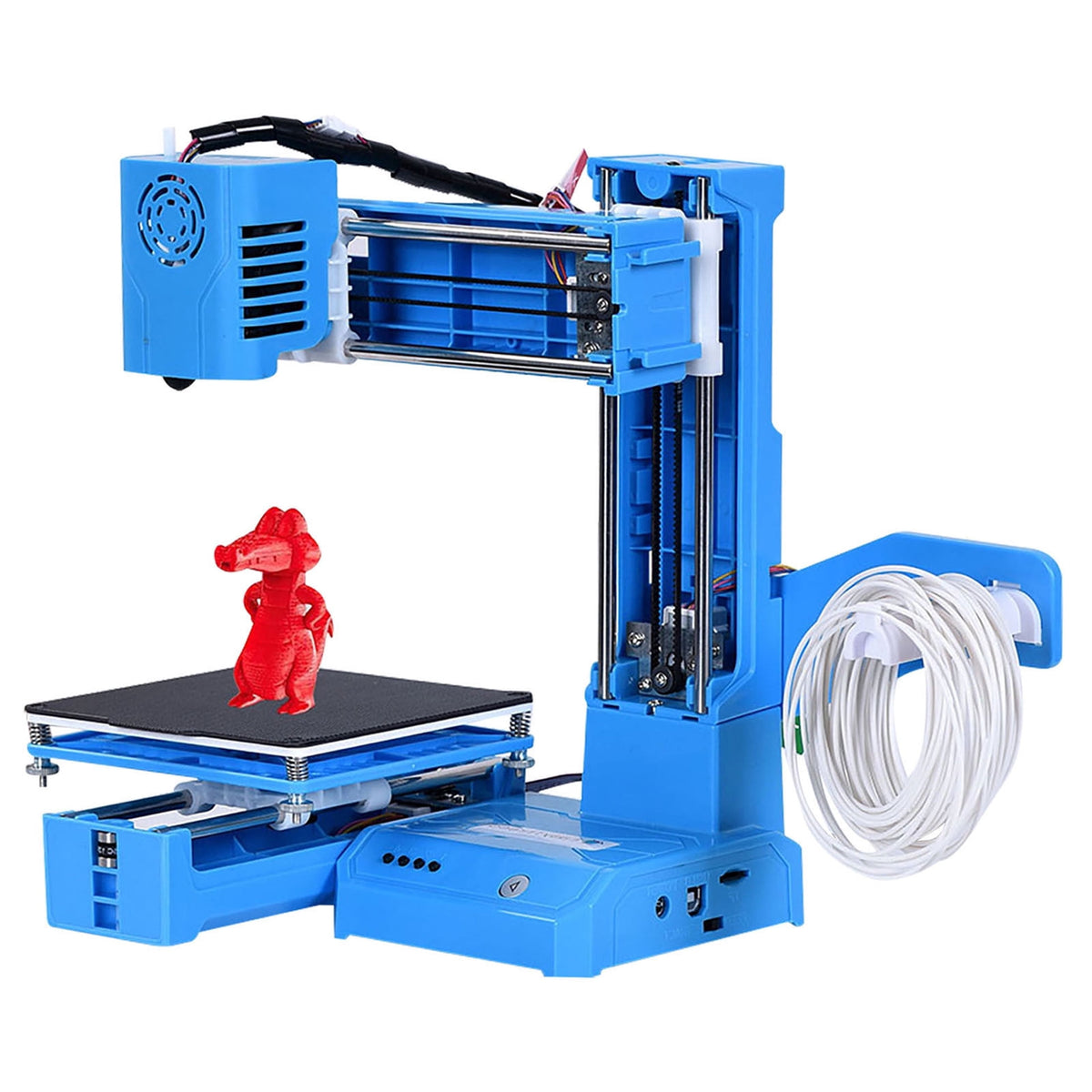 XIBUFE 3D Printer Fully Assembled Automatic Leveling Desktop Printer for Beginners Education Learning Projects(Blue 3D Printers)
