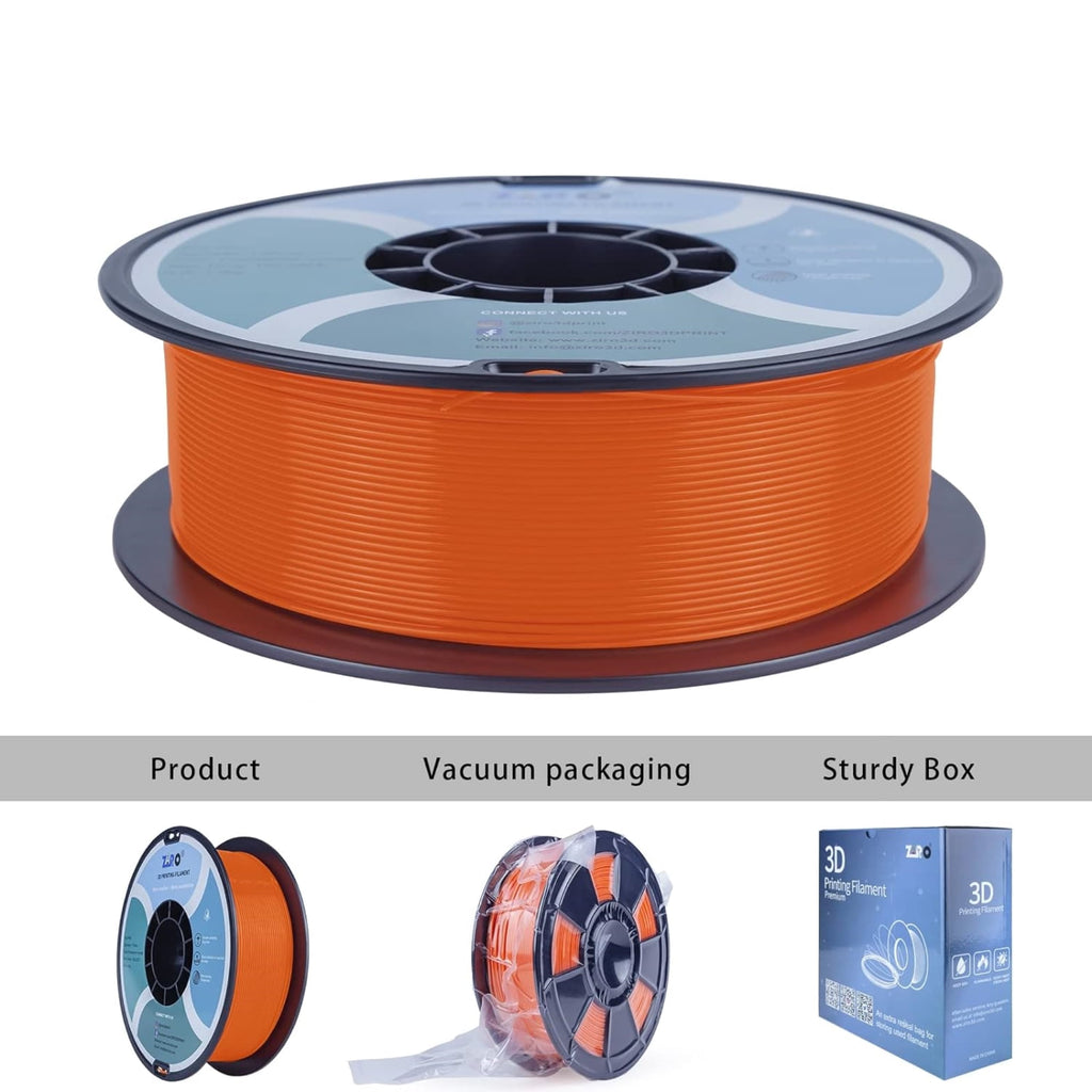 Ziro 3D PLA PRO Filament, 1.75mm 1kg, Metallic Silver