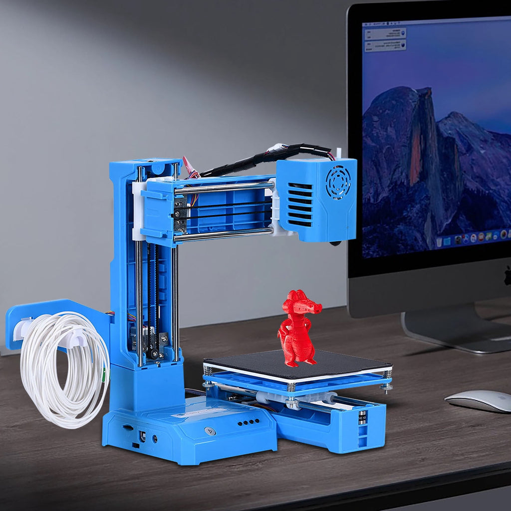 Hxlamzoo K9 Mini 3D Printer Fully Assembled with Automatic Leveling and Heating High-Precision Spring Steel Structure for Beginners 3D Printing Home Use