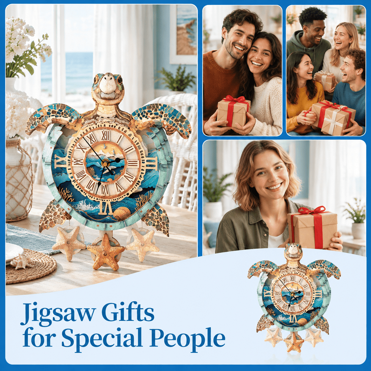 Fire Phoenix Wooden 3D Puzzle Clock DIY Model Kit for Adults