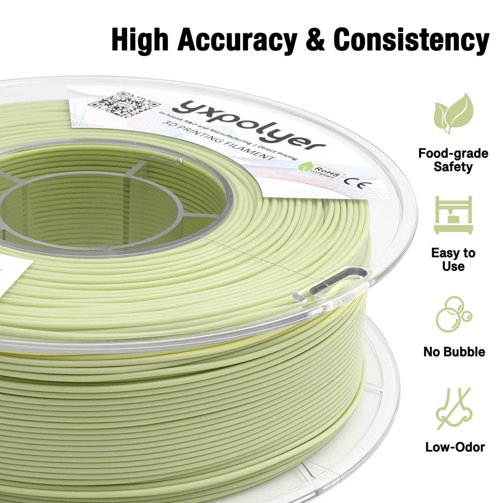 YXPOLYER PLA Filament Food Grade 1.75mm 1kg for 3D Printing, PLA+ Skin Flesh Tone 3D Printer Filament AMS-Compatible