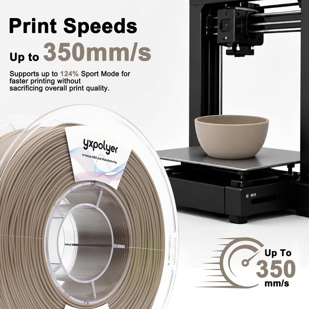 YXPOLYER PLA Filament Food Grade 1.75mm 1kg for 3D Printing, PLA+ Skin Flesh Tone 3D Printer Filament AMS-Compatible