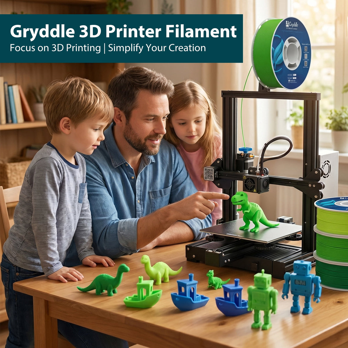 Gryddle PLA 3D Printer Filament 1.75mm, 14 Rolls Bundle (1kg/2.2lb per Roll), 14kg Total, High Dimensional Accuracy & Low Odor, Suitable for Beginners, Compatible with FDM Printers