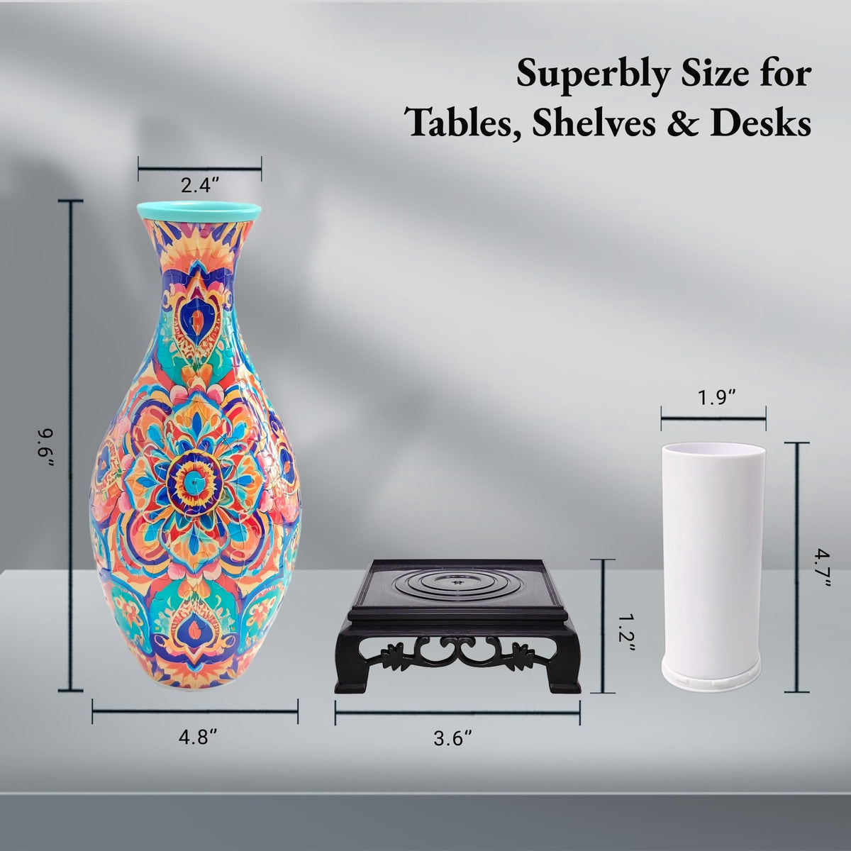 3D Puzzle Vase for Adults, Creative Vase Puzzle for Flowers(Secret Butterfly)