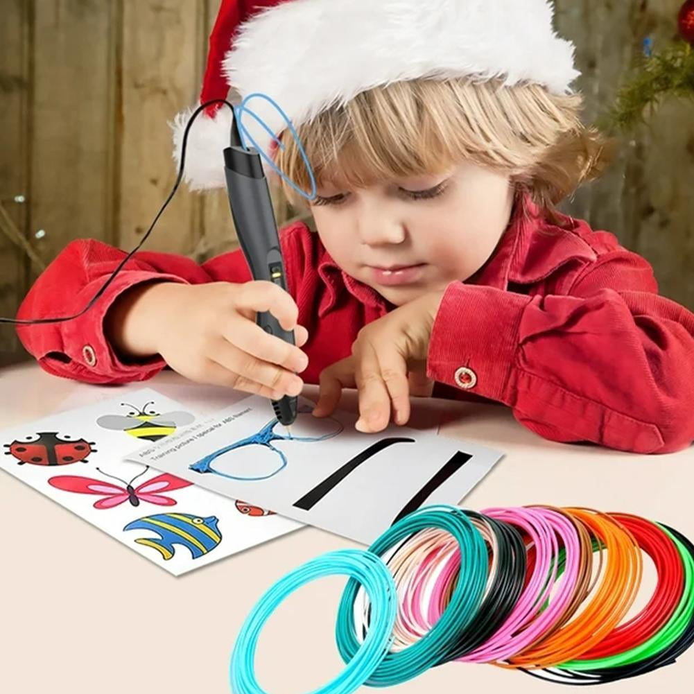 3D Pen Filament Refills, 20 Vibrant Non-Repeating Colors, 1.75mm PLA Filament, 3 Meters (9.8 Ft) Per Color, Eco-Friendly & Odorless 3D Drawing Material for Kids & Artists, 60m Total, 1PC