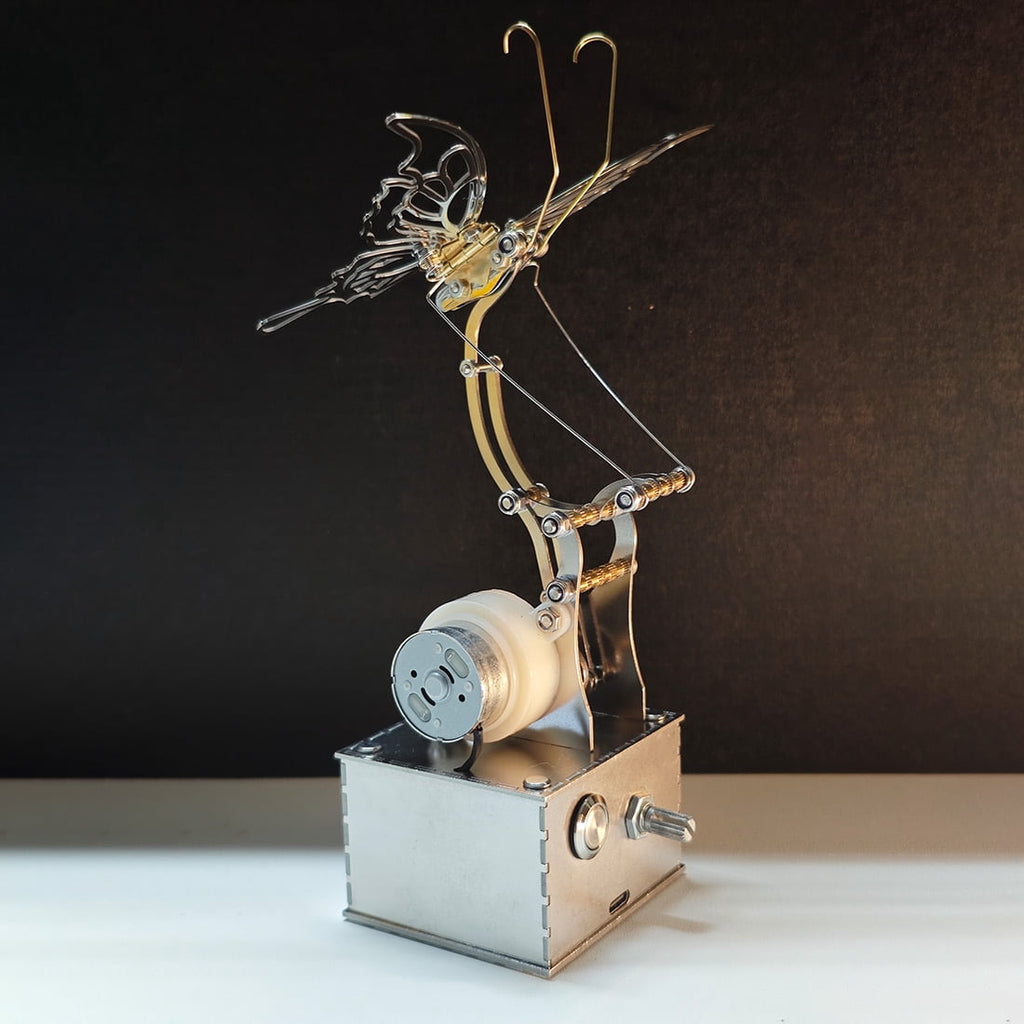 Hummingbird 3D Metal Puzzle for Adults, Mechanical Dynamic Bird Metal Model Kit with Transmission Mechanism, DIY Assembly Bionic Bird 3D Puzzle Jigsaw Animal, Semi-Finished