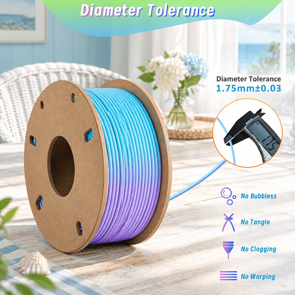 Plament Bundle 8 Colors 1.75mm ± 0.02mm Dimensional Accuracy 8 * 250g Spools For Fdm 3d Printers