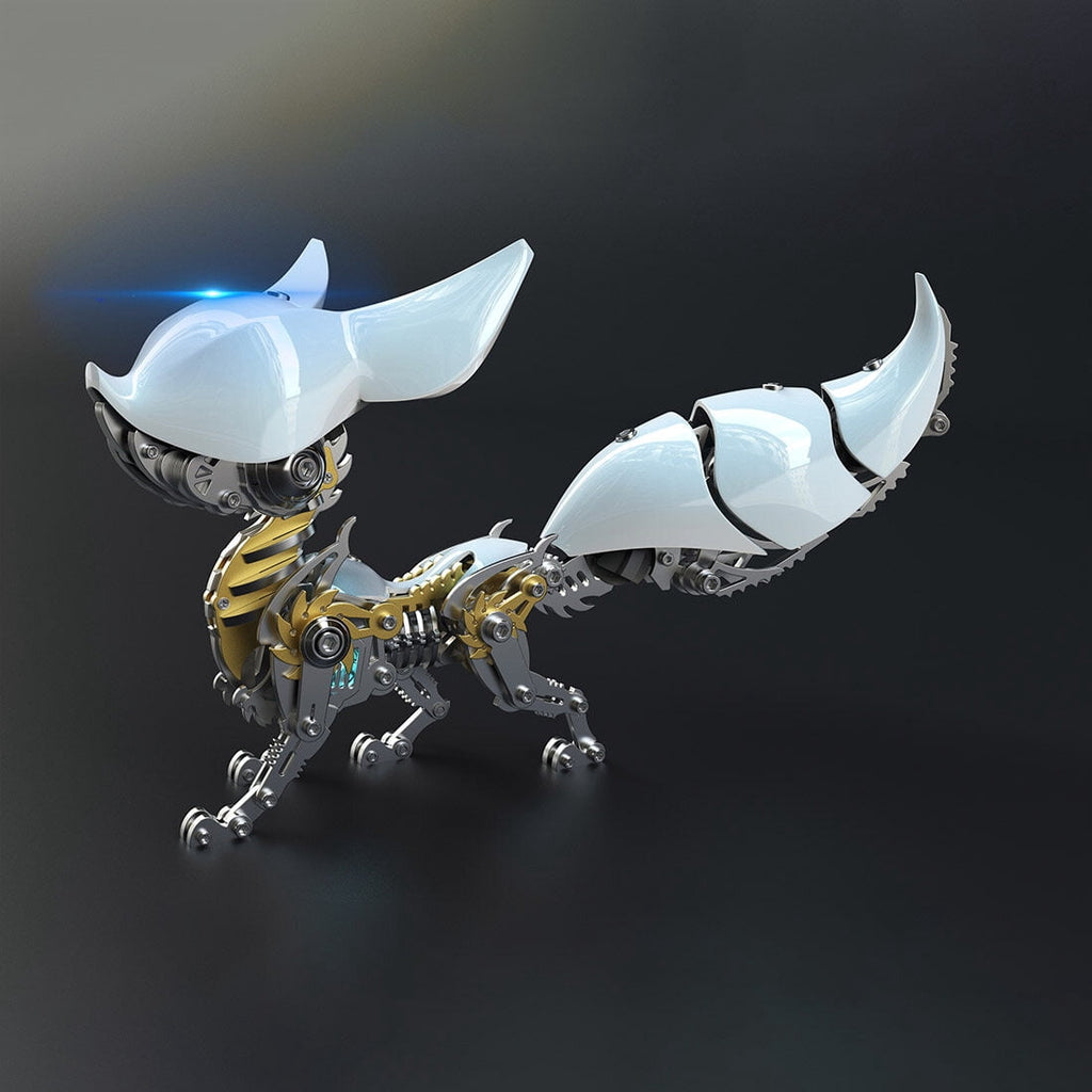 3D Metal Puzzle Linglong Fox Hanfei 339 PCS, Steampunk Mechanical Model Kit With DIY Assembly, Home Display Desk Decor For Adult Collectors And Creative Gifts