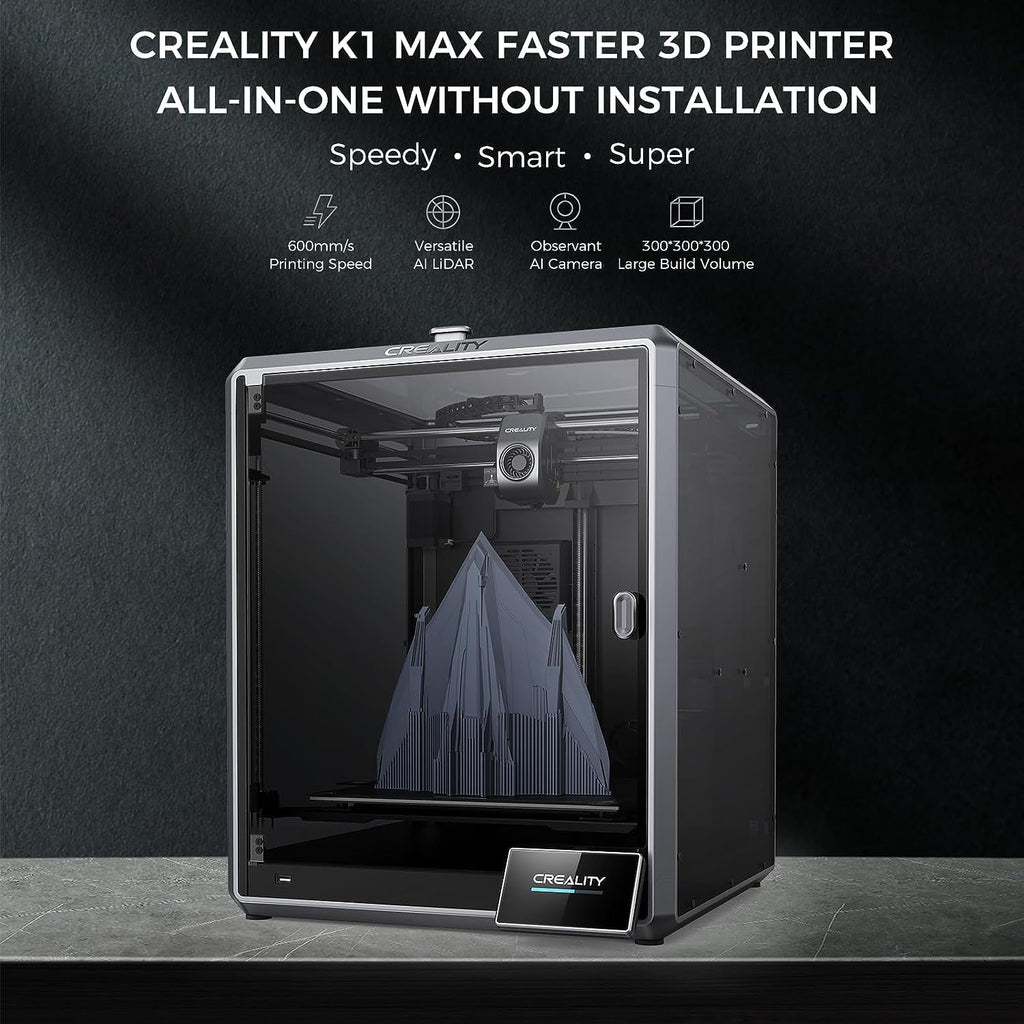 Creality K1 Max 3D Printer with High-Speed Printing, AI LiDAR & Camera, PLA Filament Included