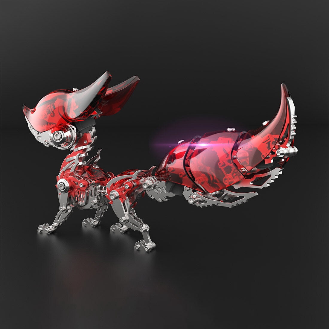 3D Metal Puzzle 339PCS Linglong Fox Hanfei Mechanical Creative DIY Assembly Model Hobby Craft Kit For Desk Display, Home Office Decor, Creative Gifts And Hobbyists