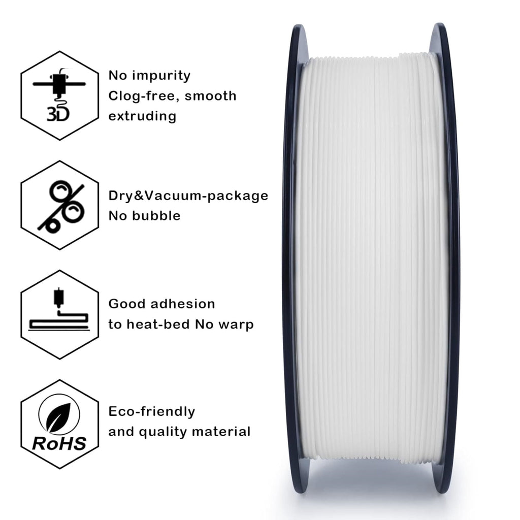 Ziro 3D PLA PRO Filament, 1.75mm 1kg, Metallic Silver