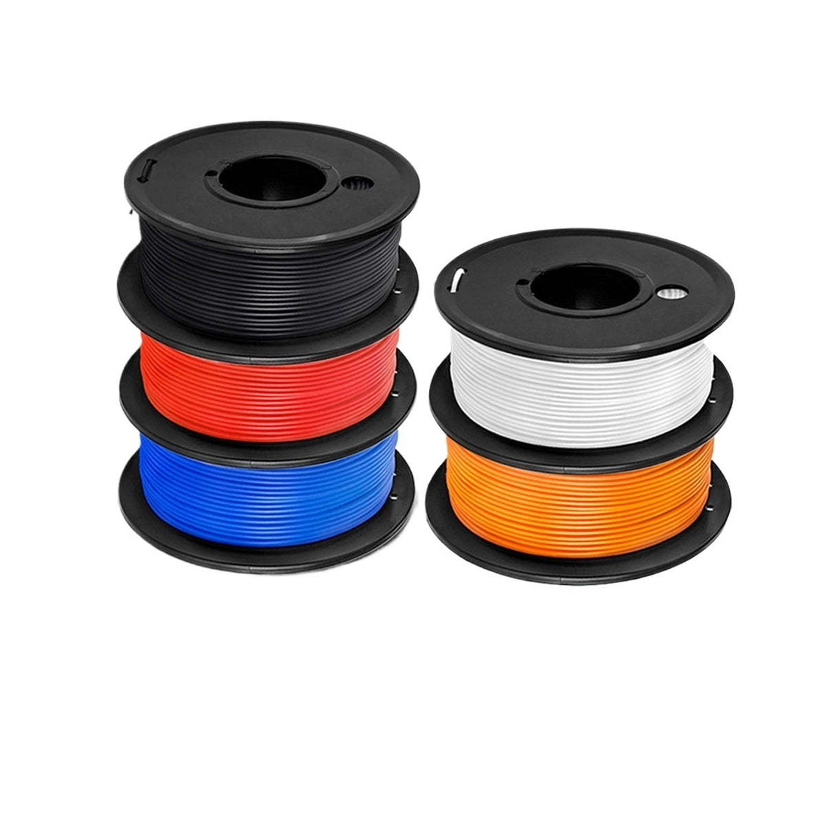 5Rolls PLA Filament 1.75MM Child 3D Pen 0.25KG/Roll, Arranged Neatly No Knots No Bubble Eco-Friendly Odorless