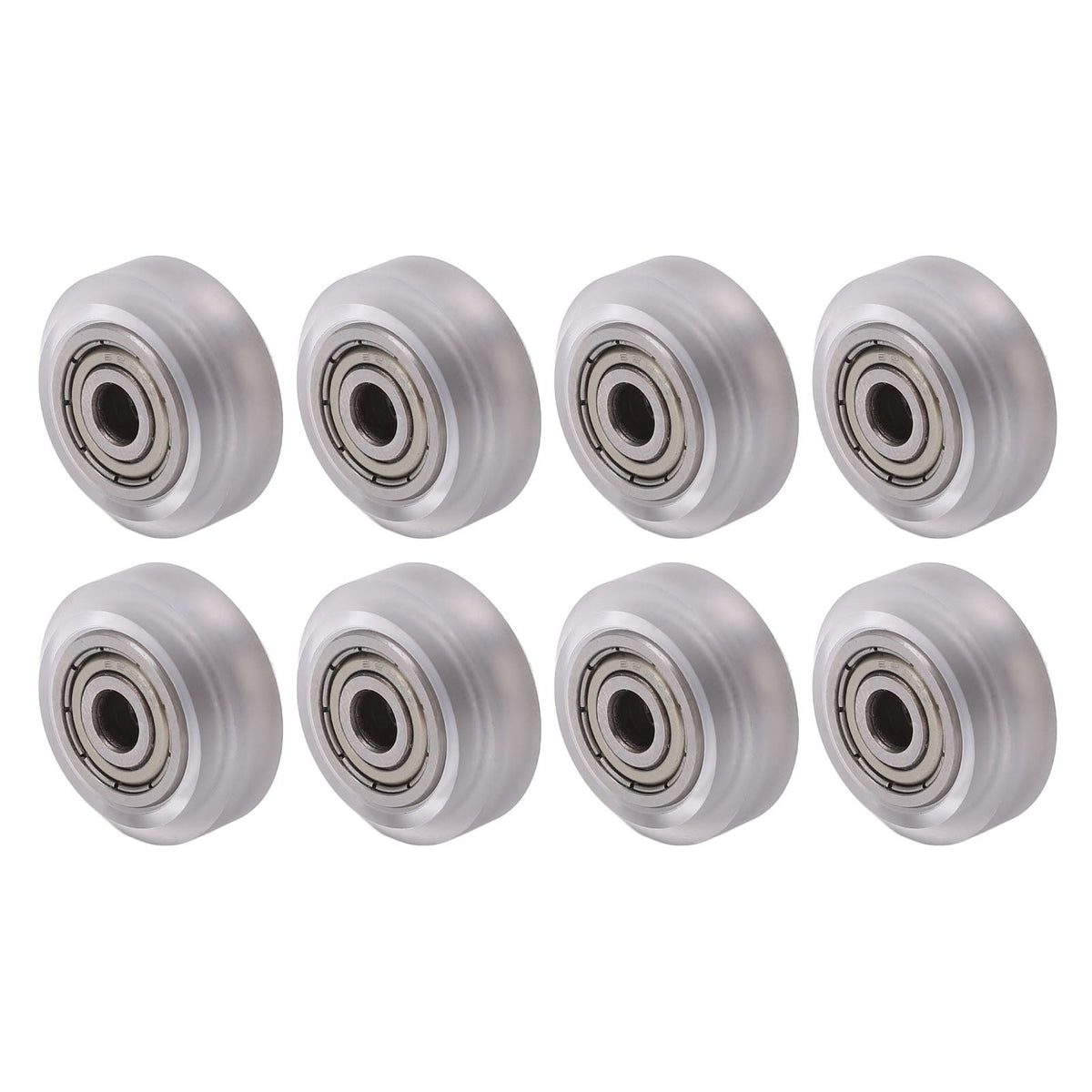 16 Pcs Polycarbonate Bearing Pulley Wheels Set for 3D Printers Transparent High Precision Smooth Motion Assembly Parts - 24 mm OD / 0.94 in x 5 mm ID / 0.2 in