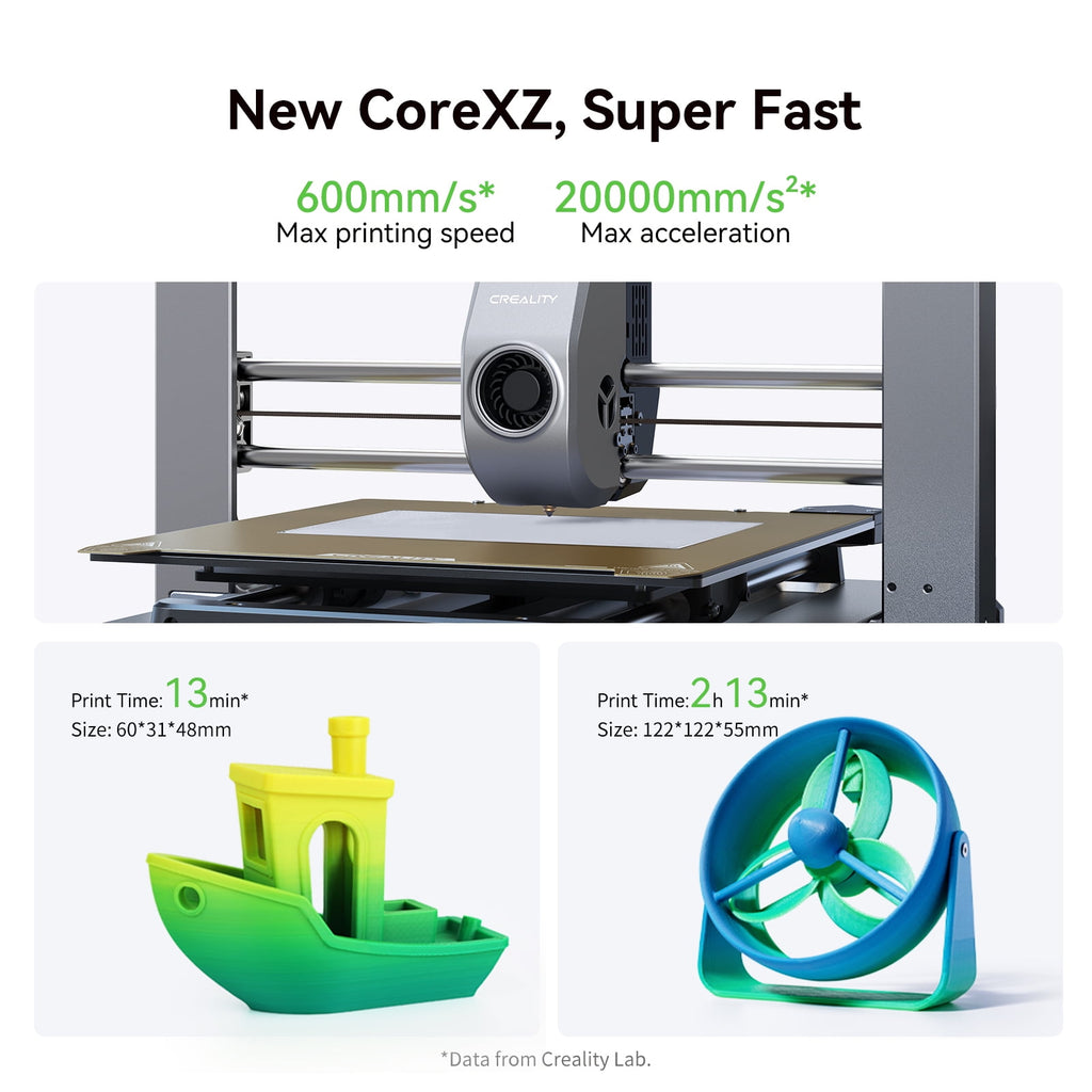 Creality Hi Multicolor 3D Printer for Beginners and Kids Fast 500mm/s, Auto-leveling with AI Camera Large 10.3×10.3×11.8in Build Volume