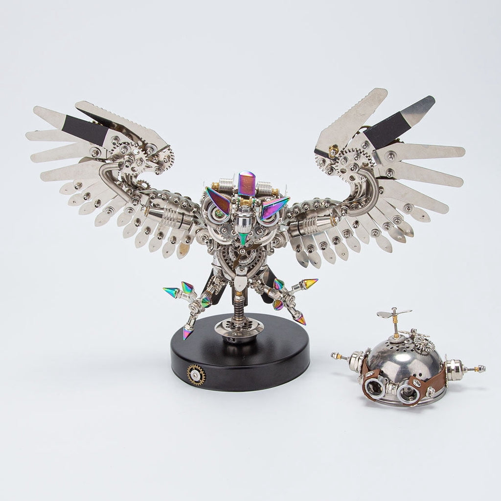 Lantern Fish 3D Metal Puzzle DIY Steampunk Assembly Kit, 700+PCS Mechanical Model with Movable Fins, Color-Changing Lamp & Collectible Gift for Adults & Teens