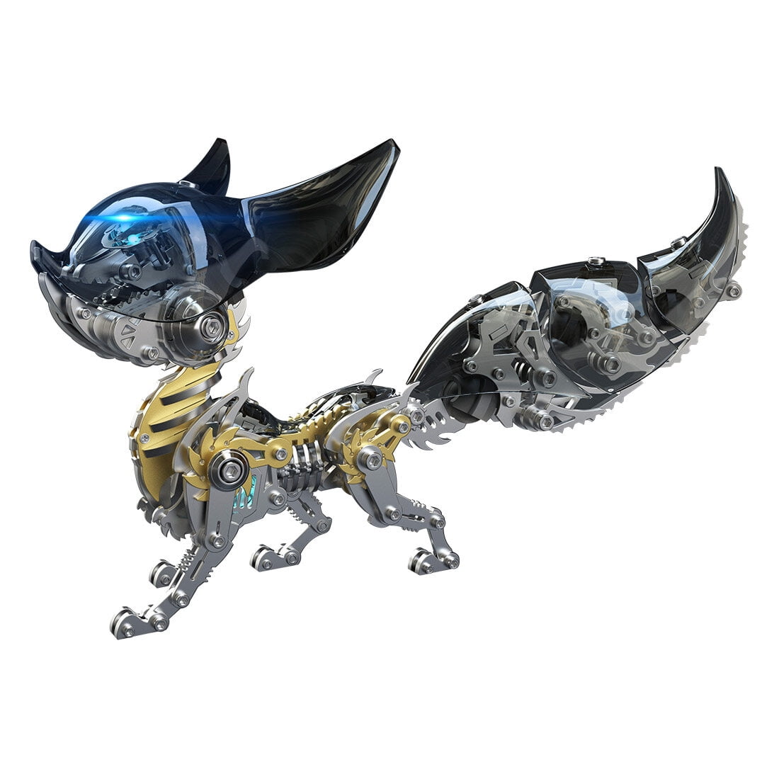 3D Metal Puzzle Linglong Fox Hanfei 339 PCS, Steampunk Mechanical Model Kit With DIY Assembly, Home Display Desk Decor For Adult Collectors And Creative Gifts