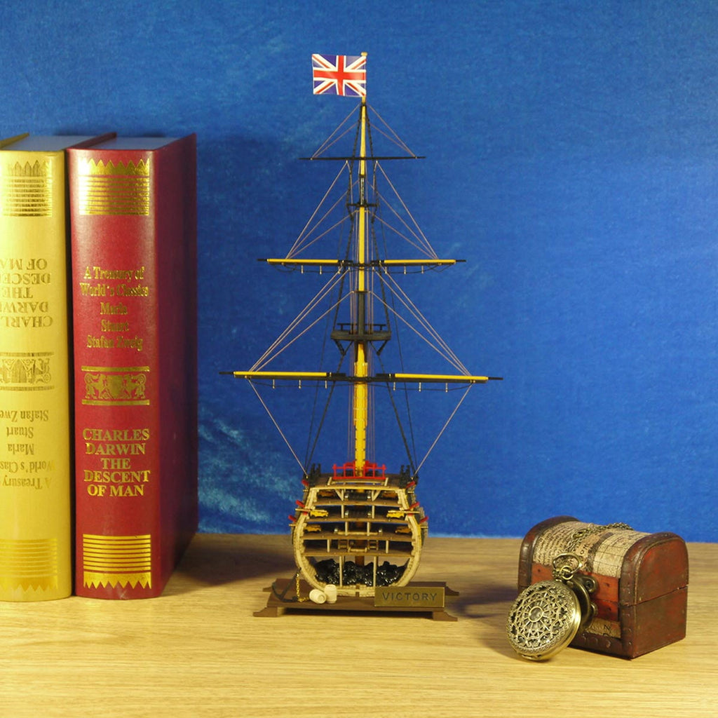 3D Wooden Puzzle Victory Sailing Ship, DIY Assembly Detailed Vessel Display Model Kit For Adult Collectors, Office Decor And Creative Gifts