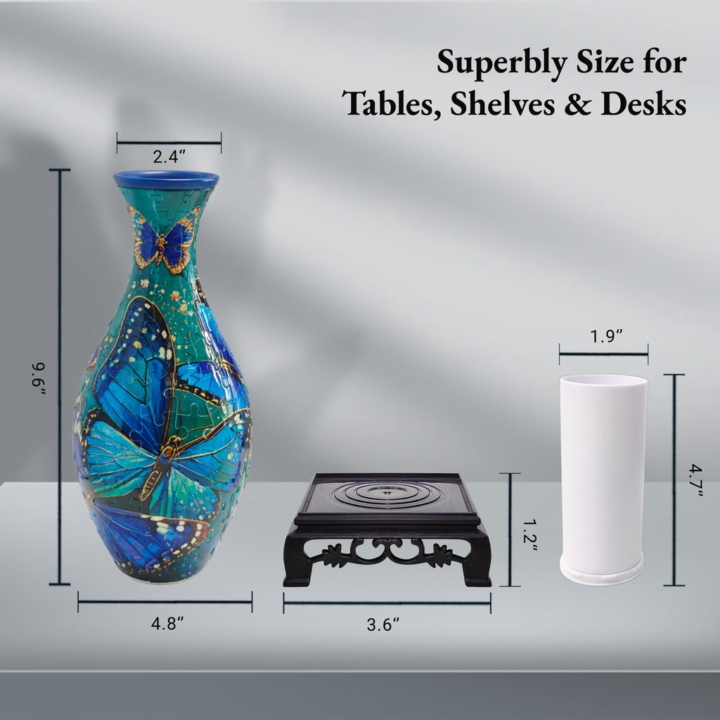 3D Puzzle Vase for Adults, Creative Vase Puzzle for Flowers(Secret Butterfly)