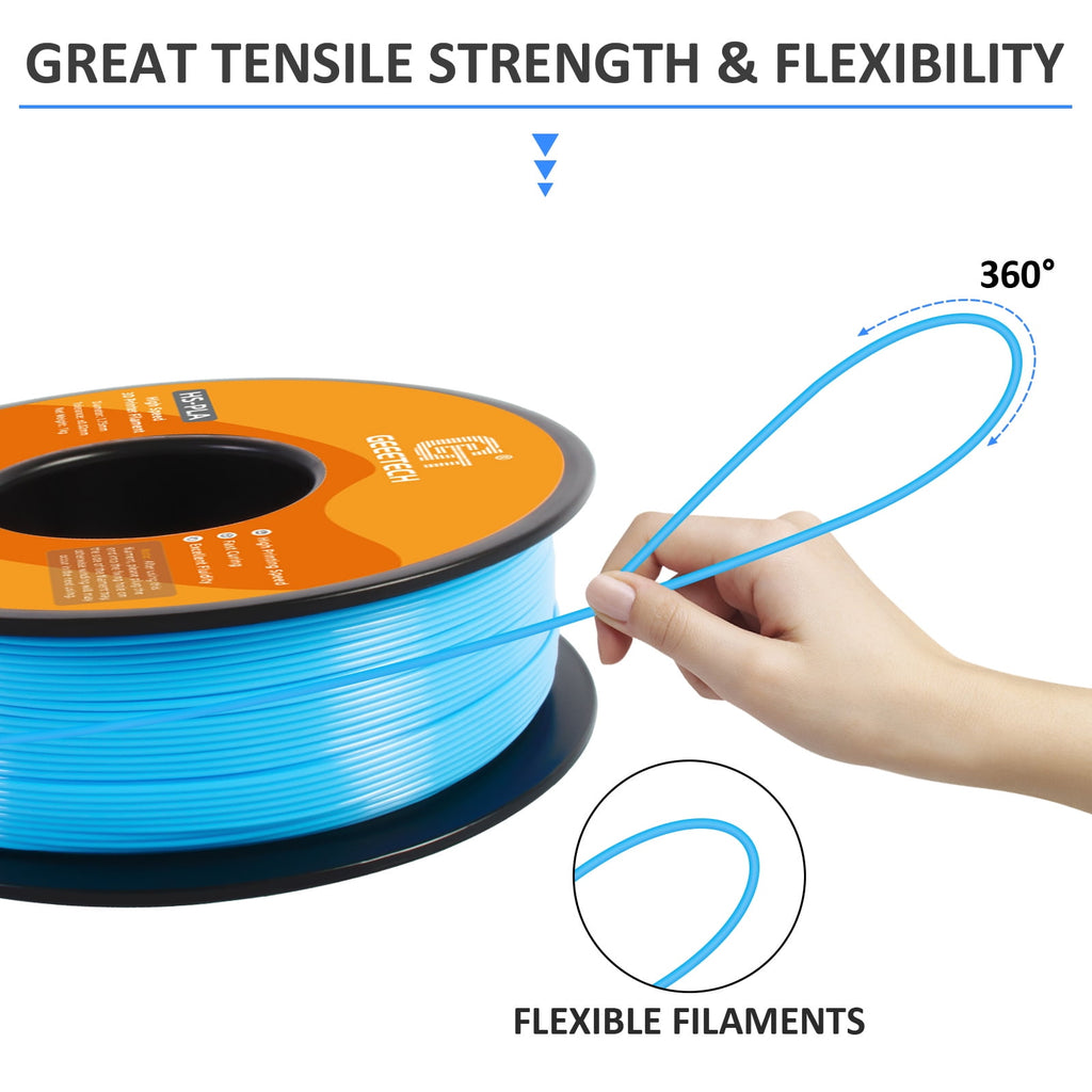 Geeetech 1.75mm PLA 3D Printer Filament, 1kg Spool (2.2lbs), Dimensional Accuracy +/- 0.03mm,yellow