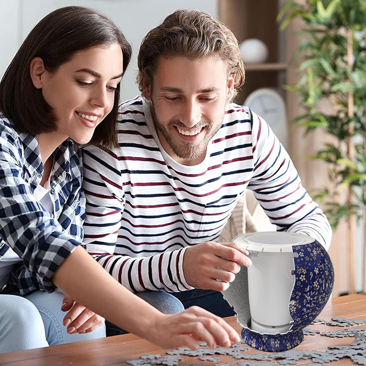 3D Vase Puzzle with Lighting ,200Pieces 3D Puzzles for Adults,Vase Puzzle for Home Decor,Christmas Birthday Gifts