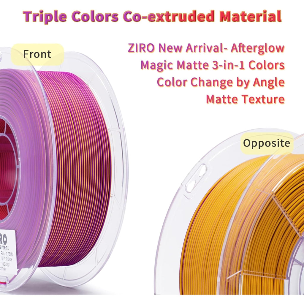 Ziro 3D Tri-Color Matte PLA 1.75mm 1kg, Volcano