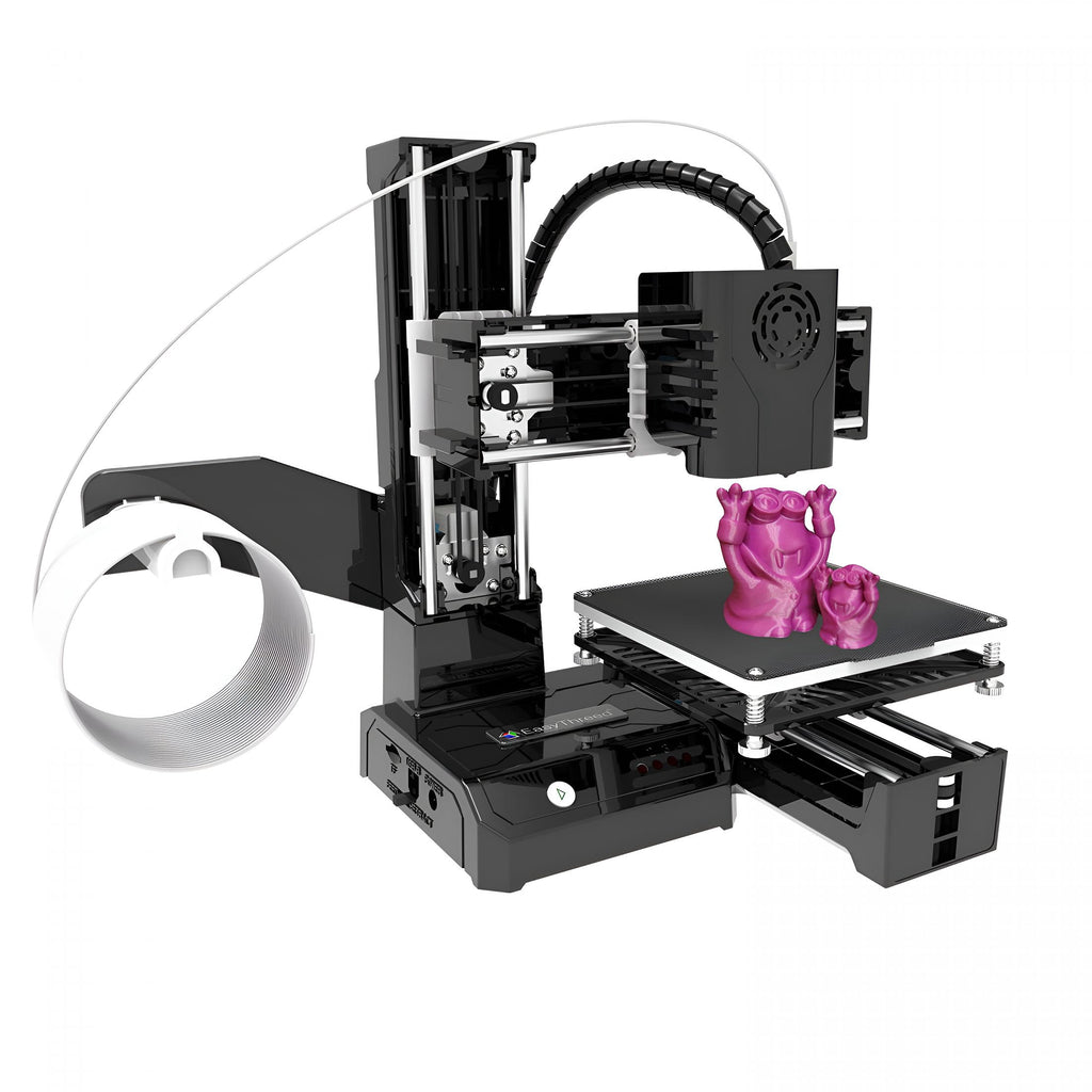 GJX Mini 3D Printer, Fully Assembled Beginner-Friendly Machine with Automatic Leveling, Compact 100X100X100Mm Build Size for Home Education & Student Projects