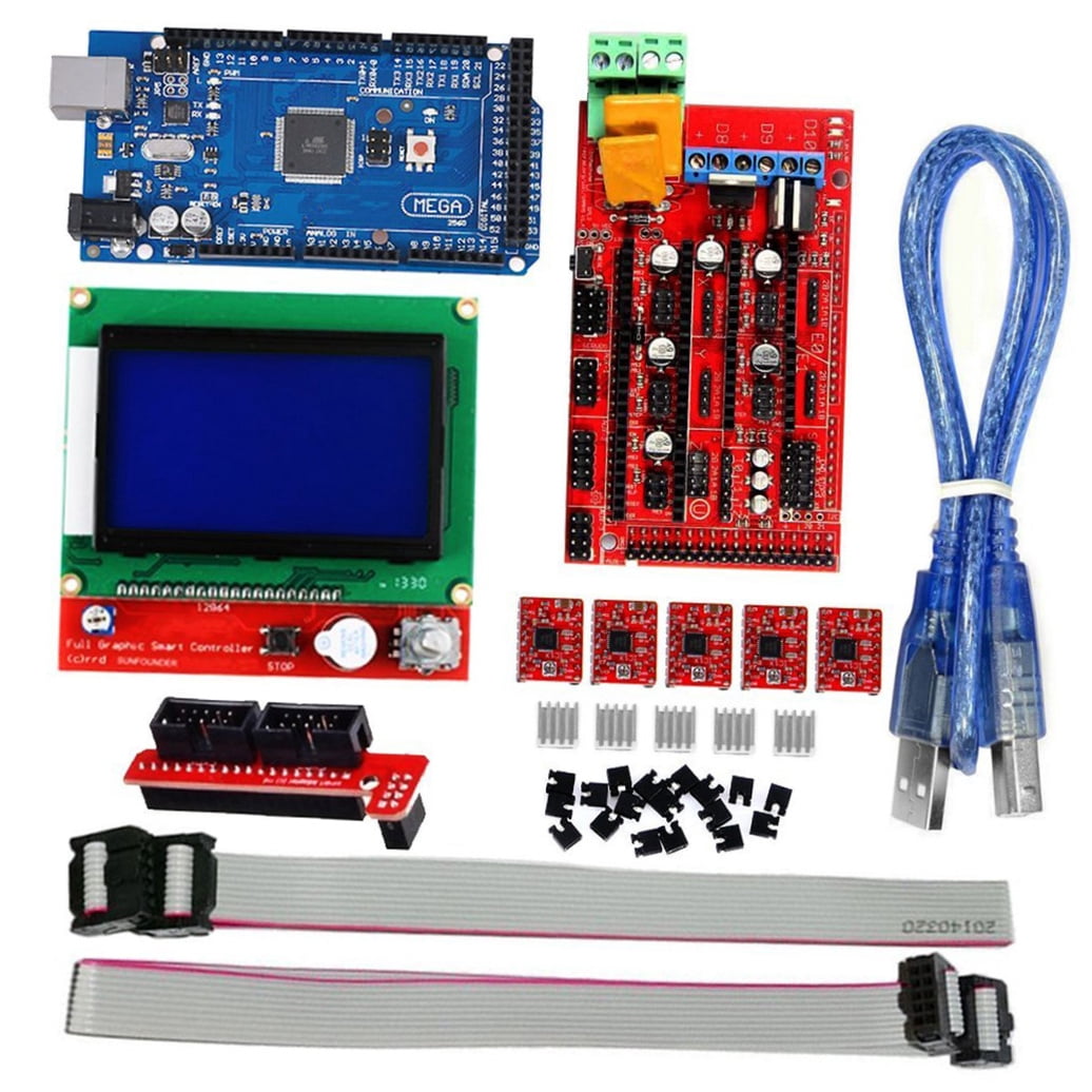 Amosfun 3D Printer Kit Ramps 1.4 Controller A4988 Stepper Motor Driver Assorted Color for Home Printing