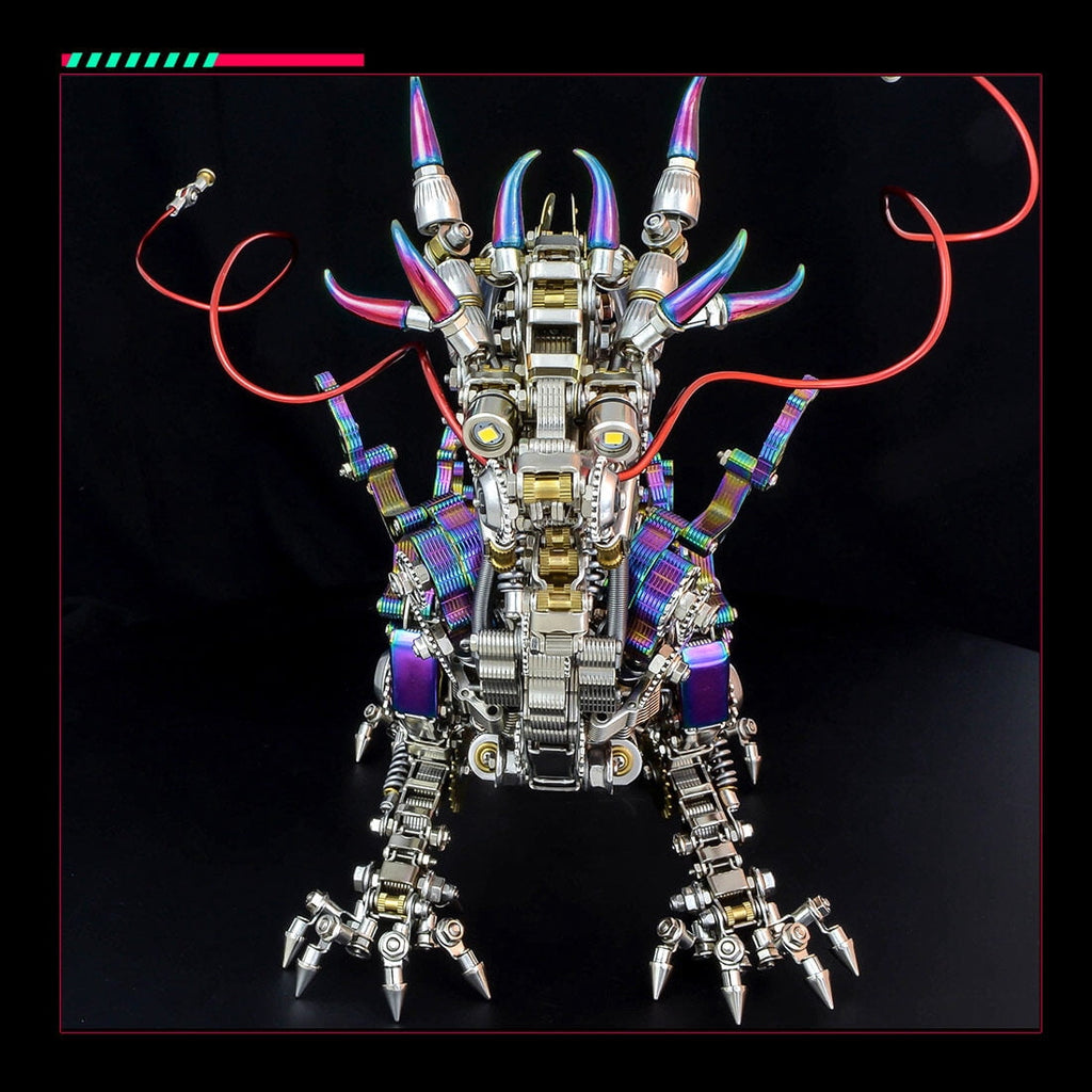 Lantern Fish 3D Metal Puzzle DIY Steampunk Assembly Kit, 700+PCS Mechanical Model with Movable Fins, Color-Changing Lamp & Collectible Gift for Adults & Teens