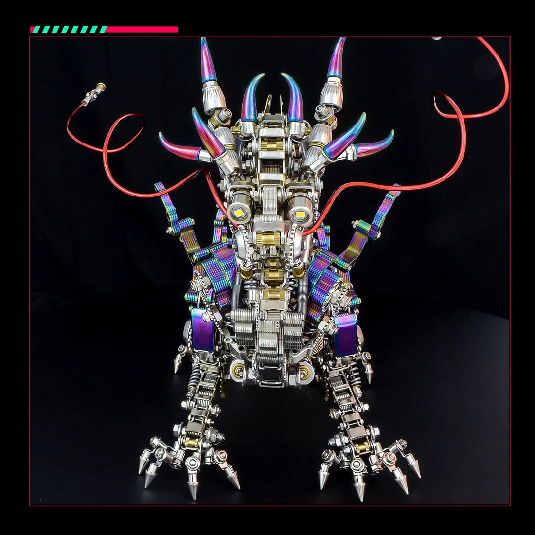 Lantern Fish 3D Metal Puzzle DIY Steampunk Assembly Kit, 700+PCS Mechanical Model with Movable Fins, Color-Changing Lamp & Collectible Gift for Adults & Teens