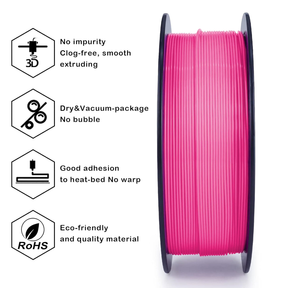 Ziro 3D PLA PRO Filament, 1.75mm 1kg, Metallic Silver