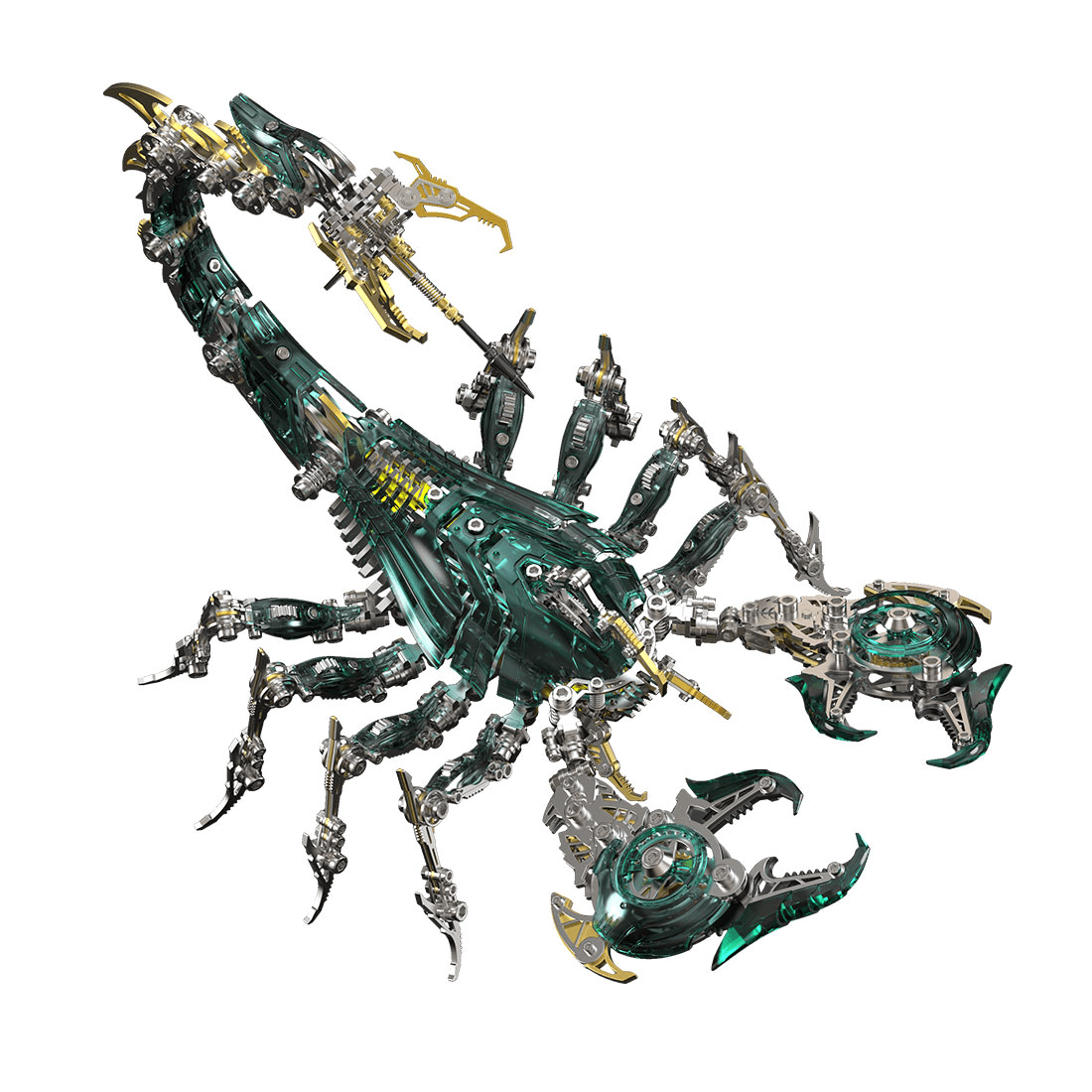 3D Metal Puzzle Frost Edge Full War Scorpion 1073 PCS, Steampunk Mechanical Model Kit With DIY Assembly, Home Display Desk Decor For Adult Collectors And Creative Gifts