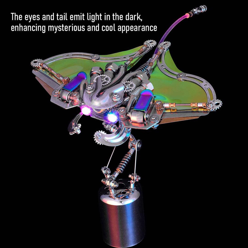 3D Metal Puzzle With Bright Eyes And 422+ PCS, Steampunk Mechanical Model Kit With DIY Assembly, Home Display Desk Decor For Adult Collectors And Creative Gifts