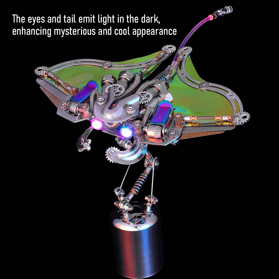 3D Metal Puzzle With Bright Eyes And 422+ PCS, Steampunk Mechanical Model Kit With DIY Assembly, Home Display Desk Decor For Adult Collectors And Creative Gifts