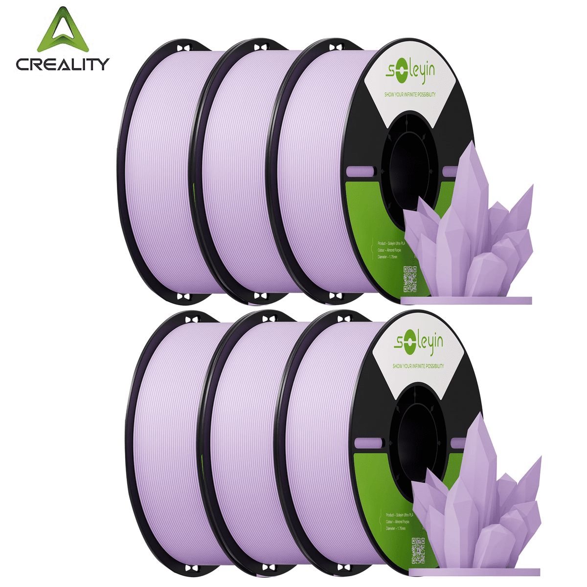 Creality Soleyin Ultra PLA 1.75mm 3D Printing Filament 1kg(Matte Moonstone)