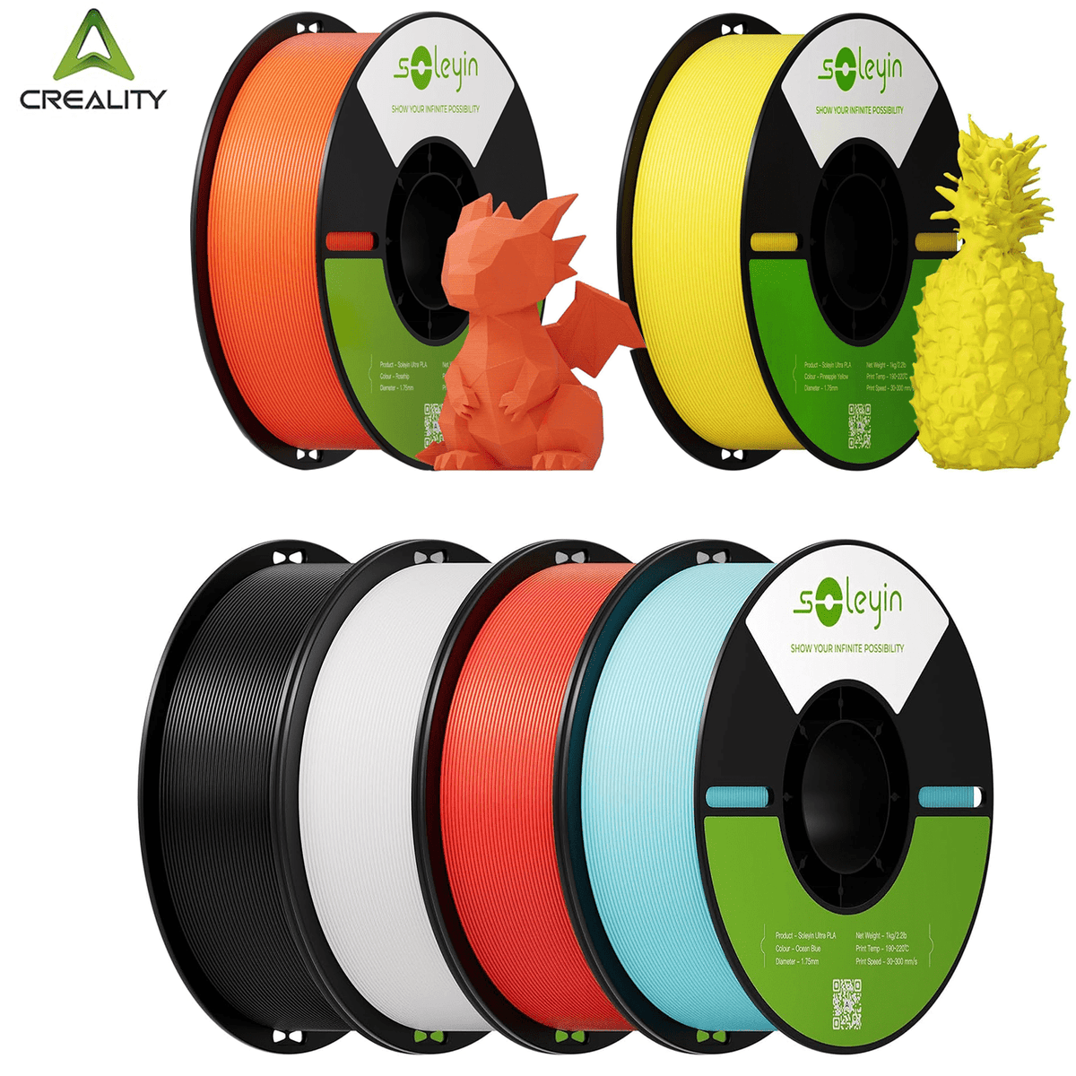 Creality Soleyin Ultra PLA 1.75mm 3D Printing Filament 1kg(Matte Moonstone)