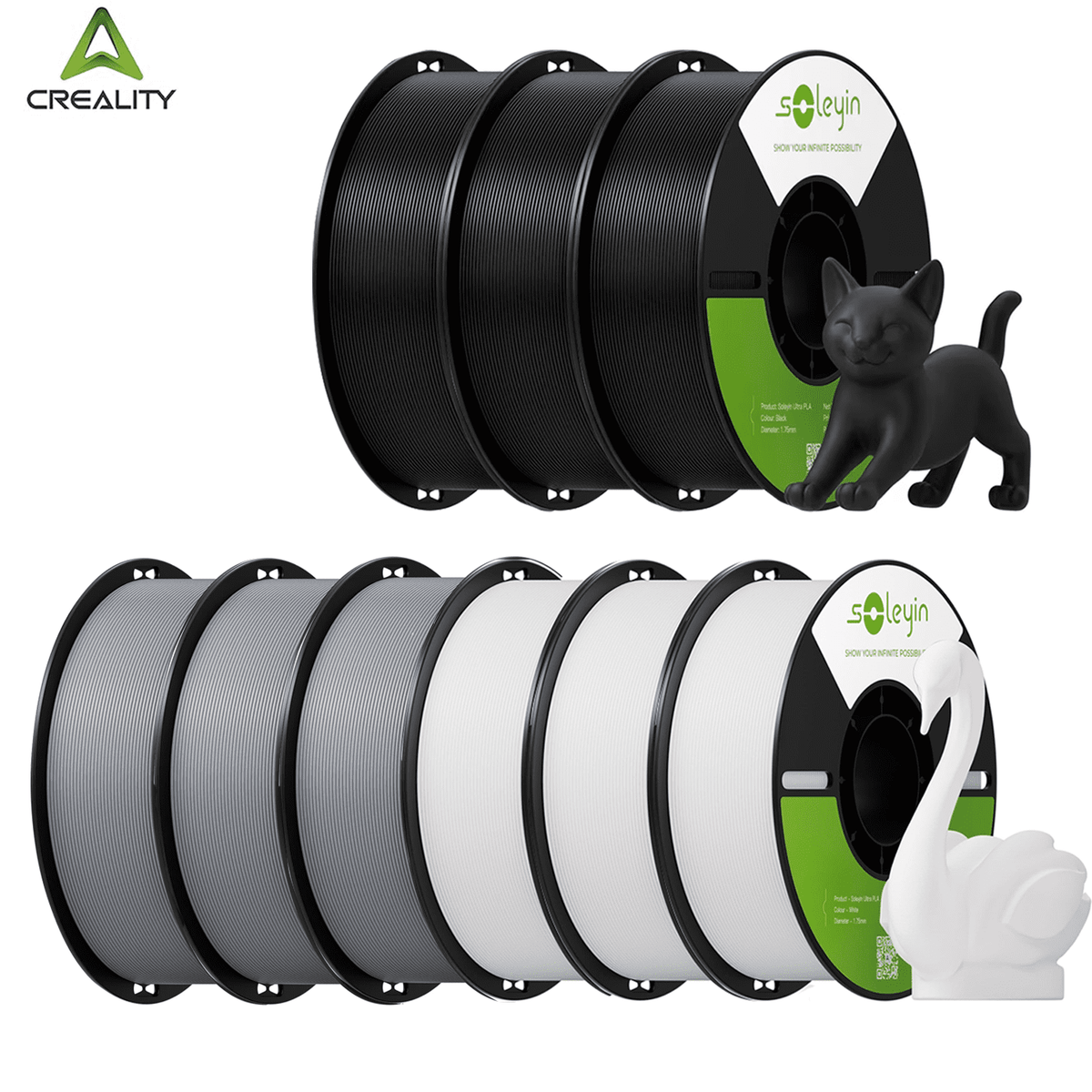 Creality Soleyin Ultra PLA 1.75mm 3D Printing Filament 1kg(Matte Moonstone)