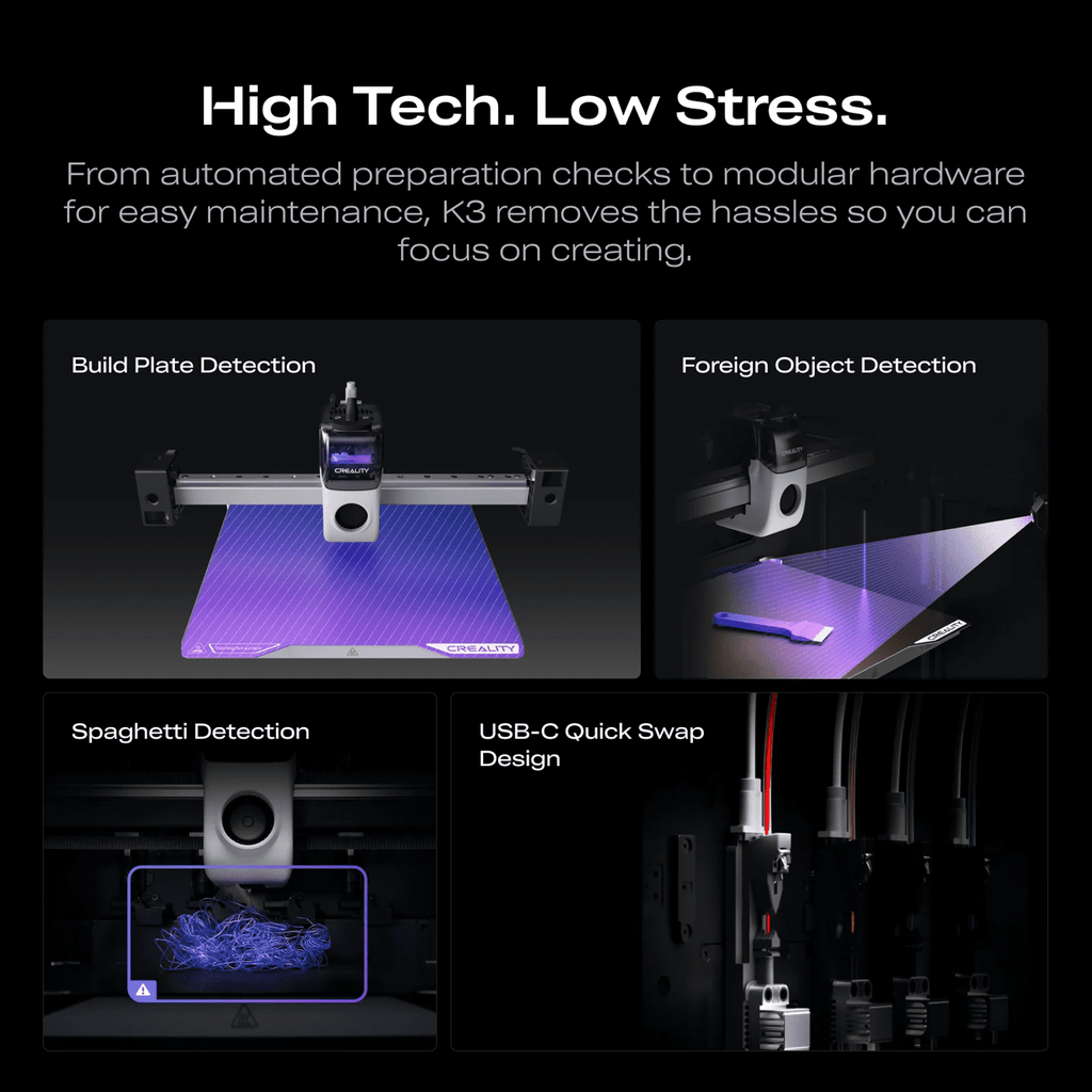 Creality K3 3D Printer Bundle with 4 Hyper PLA RFID Filaments