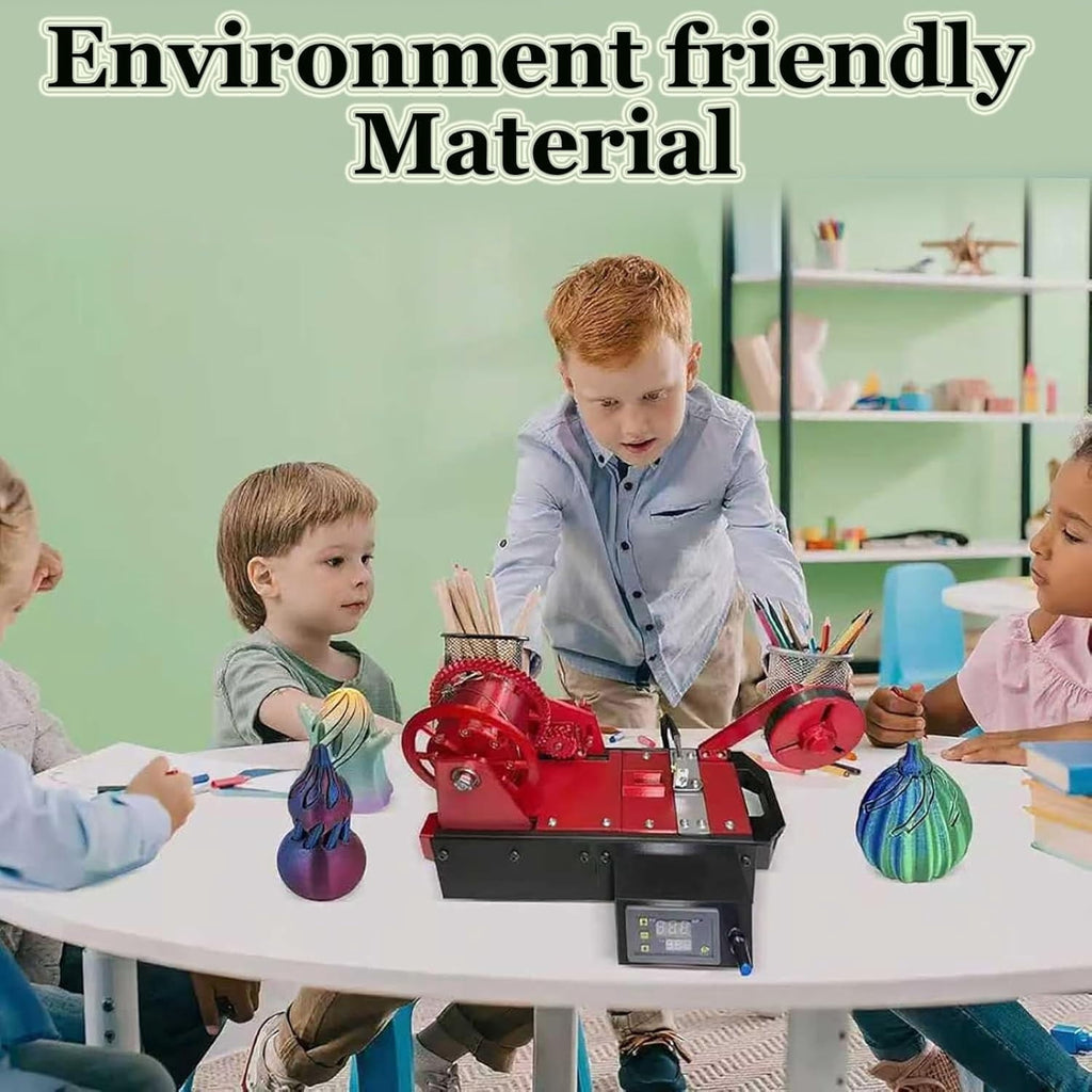 Desktop Filament Maker Machine, Upgraded 3D Printer Extruders, Recycled PET Bottle Recycler W/Digital Display Temperature, Speed Adjustable For Families, DIY Makers
