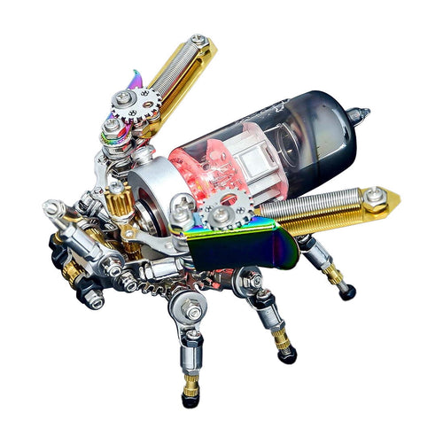 3D Metal Puzzles Mechanical Firefly Model Kits, 200PCS DIY Assembly Model Insect Metal Building Home Decor Craft Hobby Gifts Steampunk for Teens & Adults