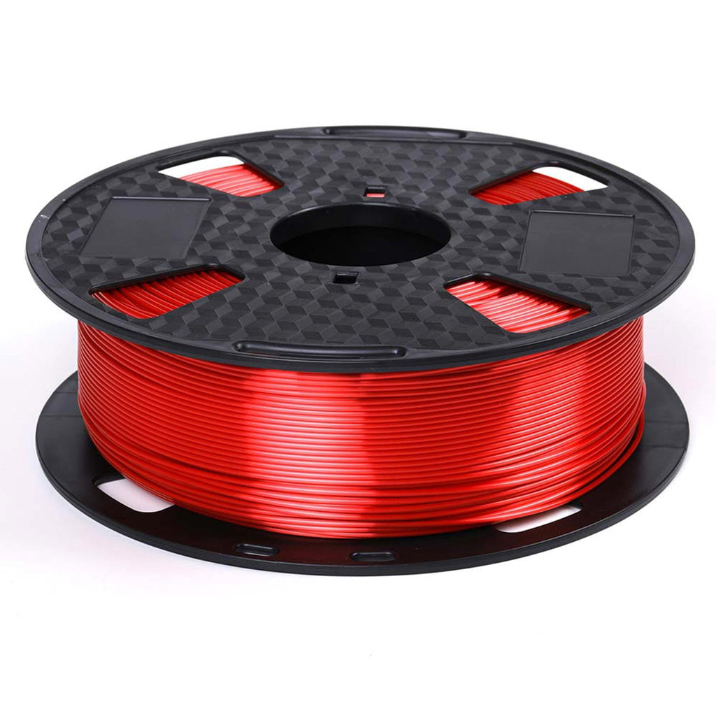 CC3D Silk Red PLA Filament 1.75 mm 1KG 3D Printer Filament Spool FDM 3D Printing Material Shiny Finish Silky PLA Glossy Metal Filament Metallic Red PLA