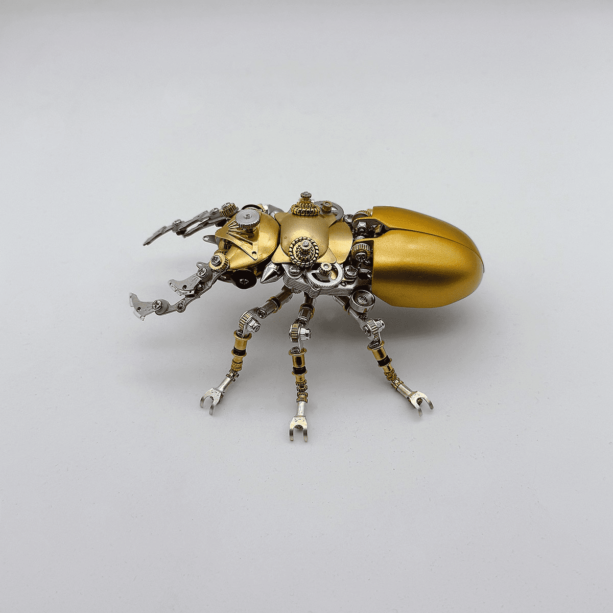 3D Metal Hercules Beetle Model Kit with LED Lights, 400PCS DIY Assembly, Steampunk Insect Animal Metal Puzzle for Adults & Teens 16+, Exquisite Desk Decor, Gift for Men