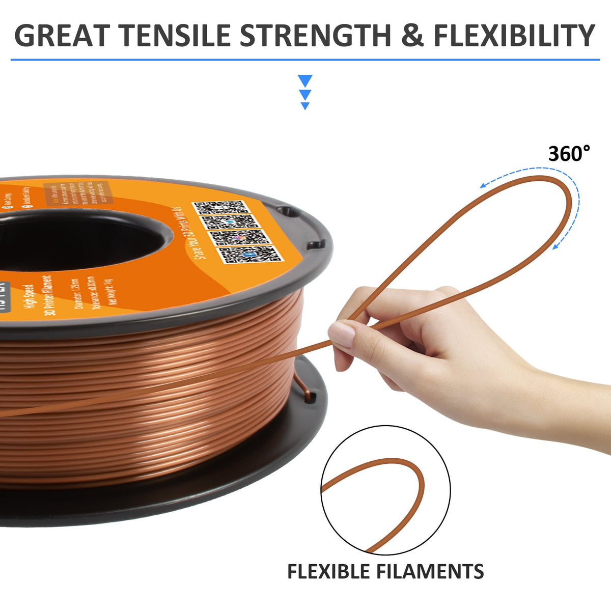 Geeetech 1.75mm PLA 3D Printer Filament, 1kg Spool (2.2lbs), Dimensional Accuracy +/- 0.03mm,yellow