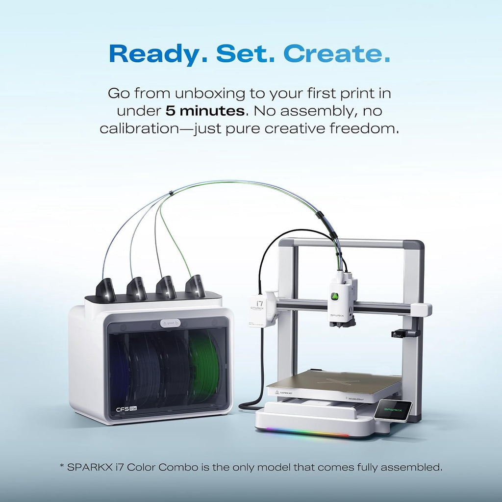 Creality Sparkx i7 Combo Multicolor 3D Printer, Auto Filament Management, Auto leveling Fast 3D Printing, 10.24×10.24×10in build volume