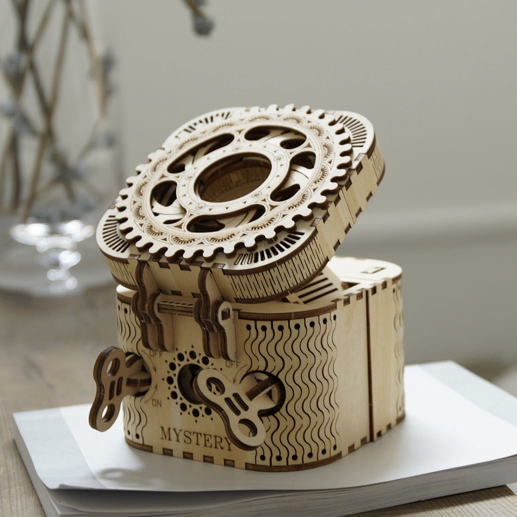 ROKR Puzzle Box 3D Wooden Puzzle Model Kits Birthday Gift for Adults and Teens(LK502 Treasure Box)