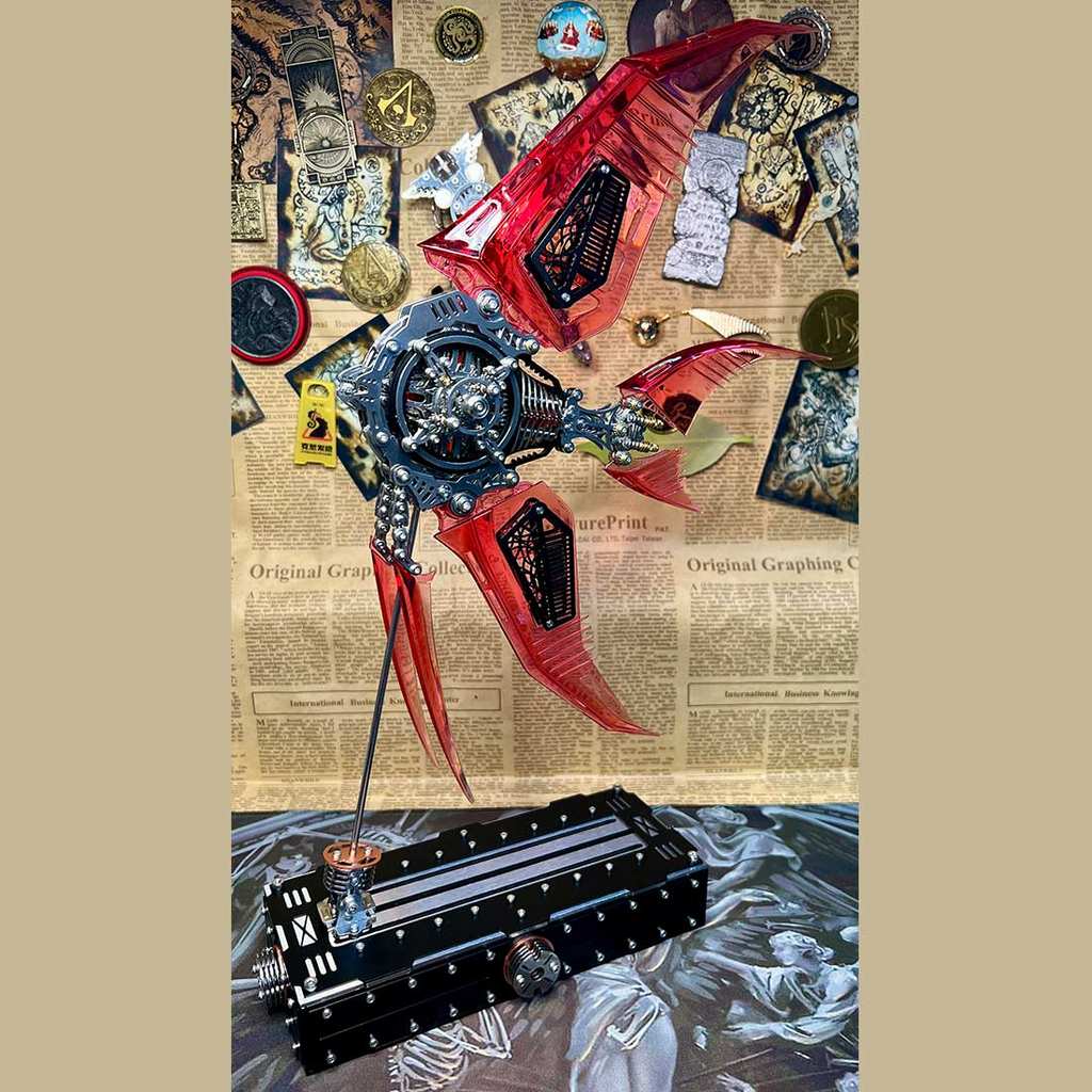 3D Metal Puzzle Linglong Fox Libai Base Stand 339 PCS, Steampunk Mechanical Model Kit With DIY Assembly, Home Display Desk Decor For Adult Collectors And Creative Gifts